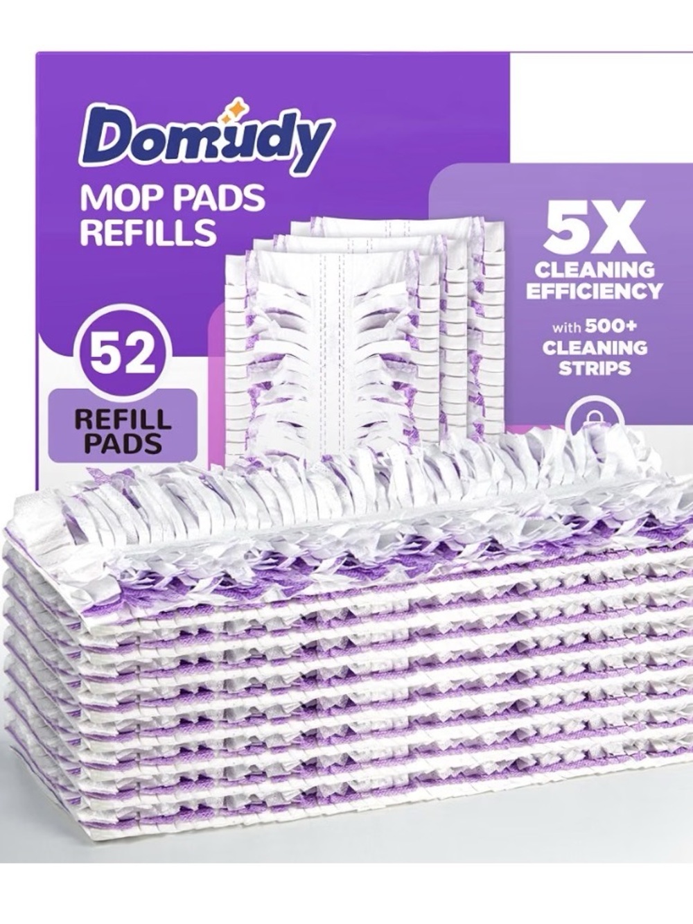 Domudy 52 PowerMop Replacement Mop Pads for Swiffer PowerMop Multi-Surface